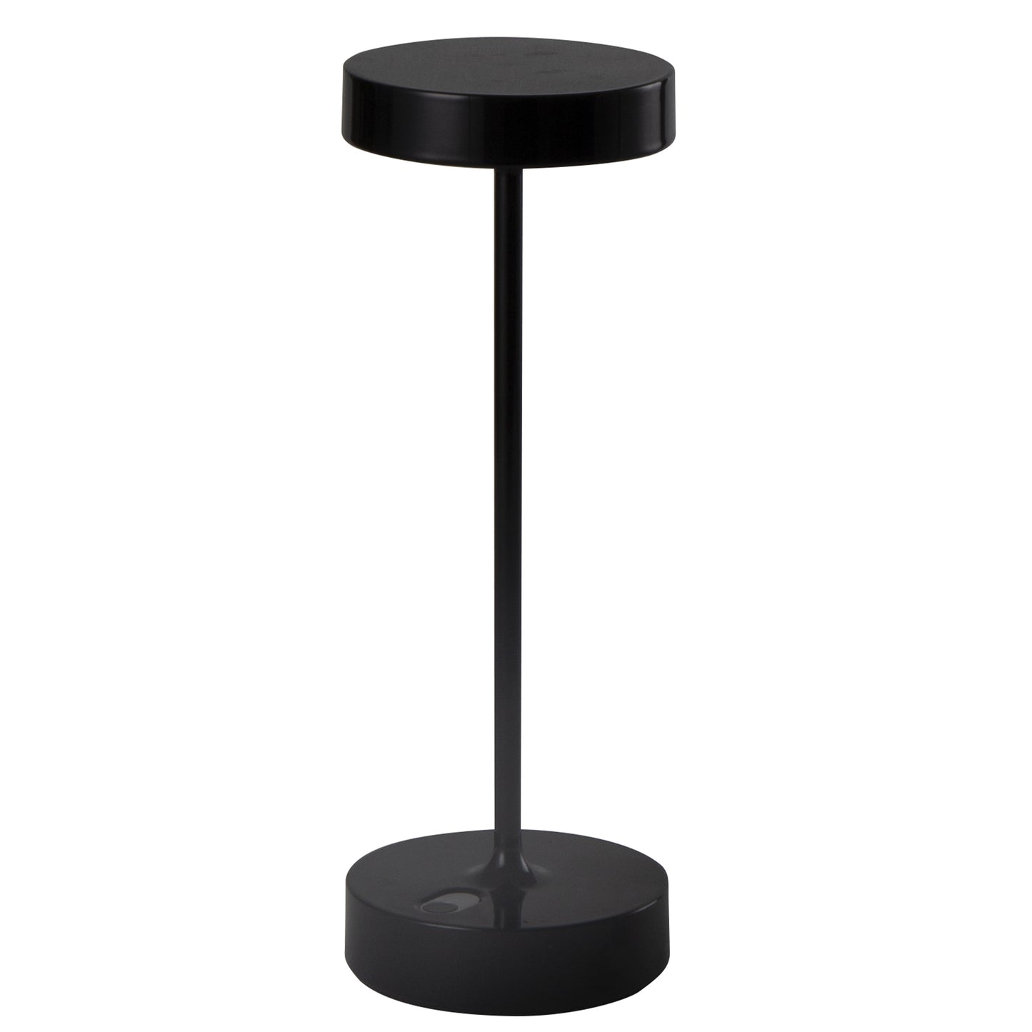 Lampe de table sans fil en aluminium noir LED blanc chaud dimmable SANDY PRO GLOSSY BLACK H27 cm
