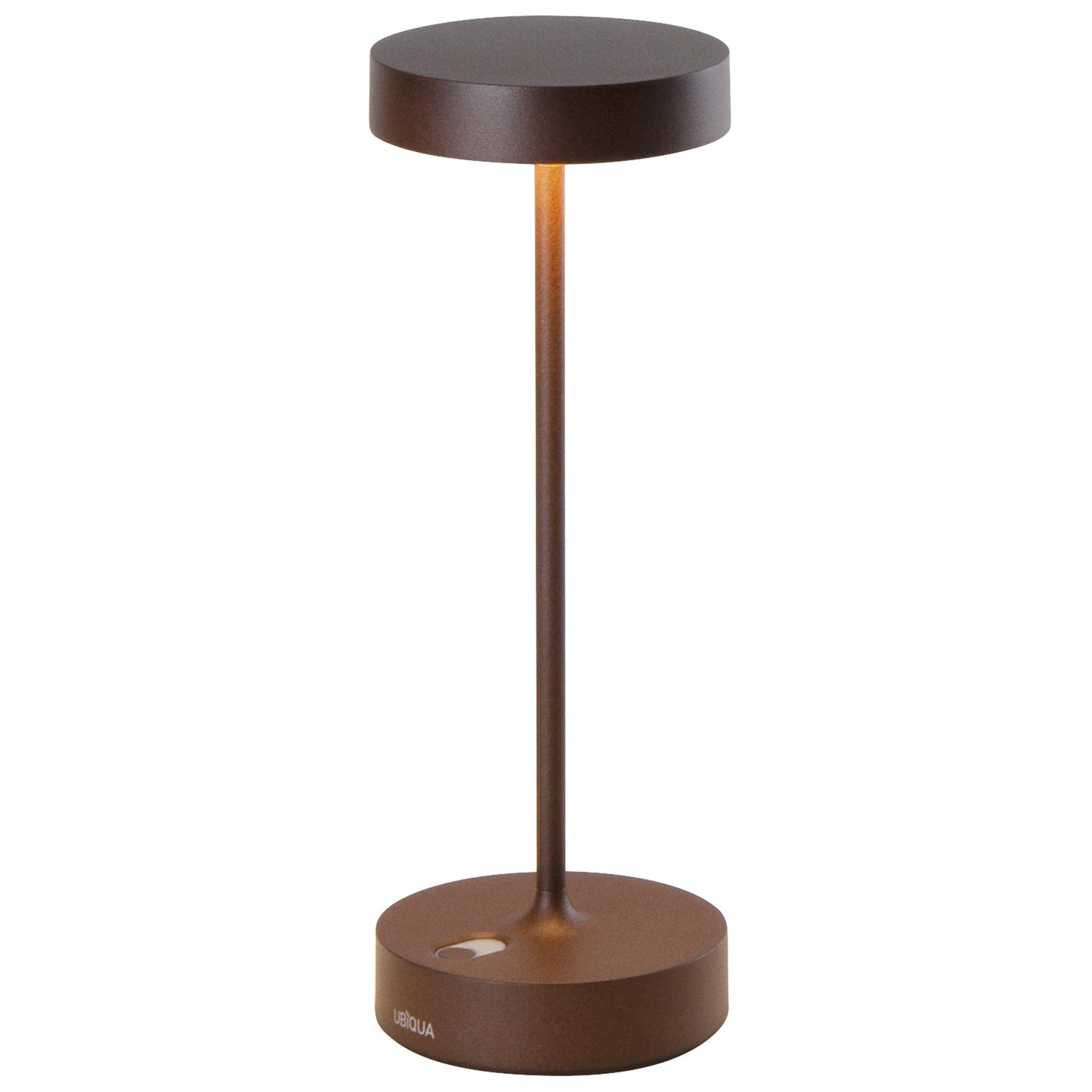 Lampe de table sans fil en aluminium bronze LED blanc chaud dimmable SANDY PRO CORTEN H27 cm