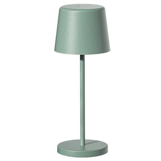 Mini lampe de table touch sans fil en aluminium vert LED KELLY MINI OLIVE blanc dimmable H22cm