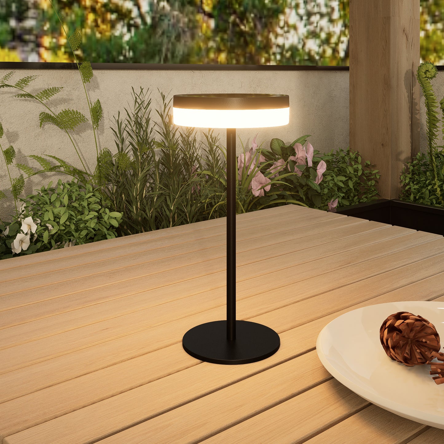 Lampe de table solaire LED blanc dimmable VIVA MINI SOLAR H27cm