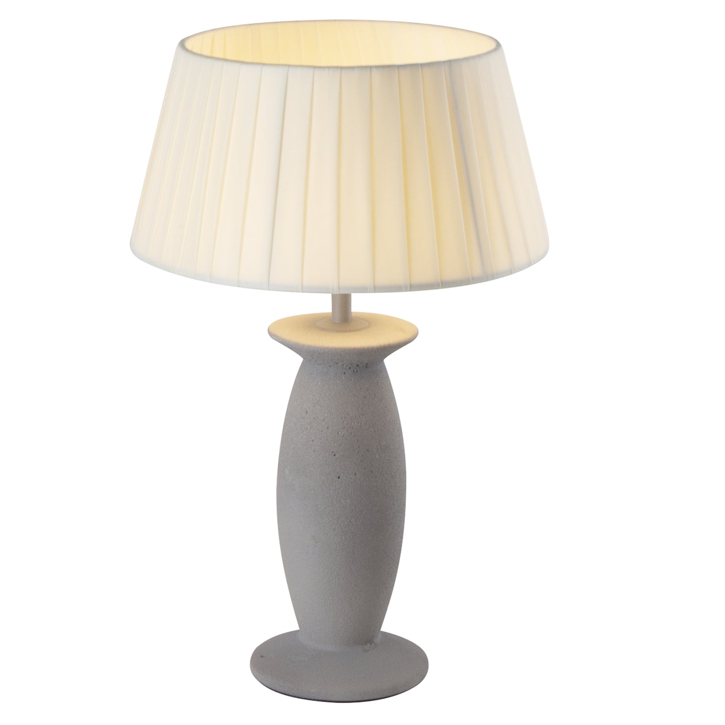 Lampe de table d'intérieur en béton avec ampoule LED rechargeable blanc chaud dimmable PING CEMENT H32,5 cm
