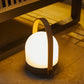 Baladeuse sans fil et solaire poignée bambou naturel LED blanc chaud dimmable AURA H27cm
