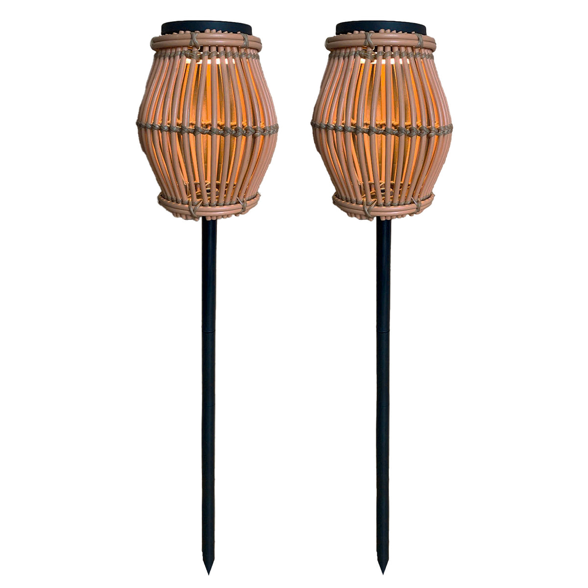 2 Balise solaire à piquer SILVINA H70CM