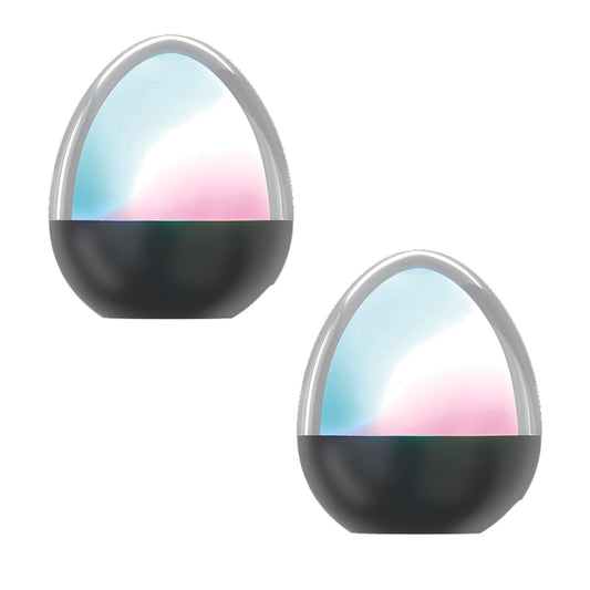 Lot de 2 lampes de table décoratives rechargeables LED blanc et RGB 2x OVIE H12cm