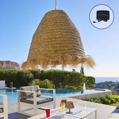 Suspension solaire XXL BIG ANAFI SOLAR en jonc de mer avec câble hybride secteur et solaire 5m de longueur