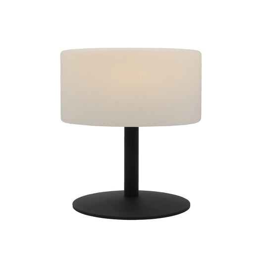 Lampe de table sans fil pied en acier gris LED blanc chaud/blanc dimmable ATLAS Rock H20cm
