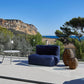 Sessel für modulares Gartensofa MODULO blau