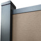 Gartenzaun-Kit Verdunkelungs-Verbundplatten aus Holz und Aluminium - Verlängerung 1,85 x 1,87 m