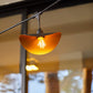 Außenleuchtengirlande mit Schirm aus goldenem Stahl mit Käfigeffekt 10 E27 LED-Lampen HAT LIGHT 6m
