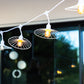 Anschließbare Außenleuchtengirlande mit Stahlschirm in Käfigoptik 10 Glühlampen E27 warmweiß LED-Fassung CHIC WHITE LIGHT CONNECTABLE 6m