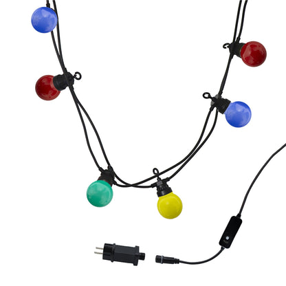 Guirlande lumineuse extérieur connectable 10 globes LED multicolore PARTY GUINGUETTE 6.50m 8 modes - REDDECO.com