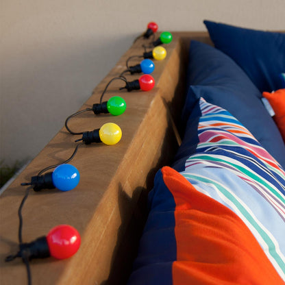 Guirlande lumineuse extérieur connectable 10 globes LED multicolore PARTY GUINGUETTE 6.50m 8 modes - REDDECO.com