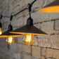 Außen anschließbare Lichtergirlande mit Stahlschirm im Vintage-Stil 10 Glühlampen E27-Fassung warmweiß LED VINTY LIGHT CONNECTABLE 6m