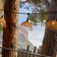 Außen anschließbare Lichterkette mit Polyrattan-Lampenschirm im Bohemian-Stil 10 Glühlampen E27-Fassung warmweiß LED HAWAII-LICHT ANSCHLIESSBAR 6m