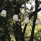 Guirlande lumineuse solaire et avec prise bambou naturel 10 abat-jour LED blanc chaud CHILL HYBRID 3.80m