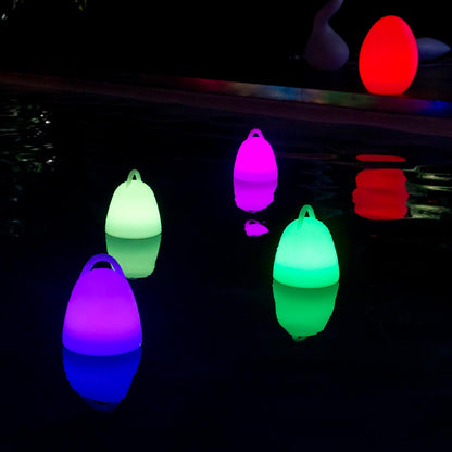 Baladeuse sans fil waterproof et flottante LED blanc/multicolore dimmable LIBERTY C25 H24cm avec télécommande et socle à induction - REDDECO.com