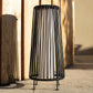 Lampe à poser solaire décorative poly rotin noir LED blanc WILLY H49cm - REDDECO.com