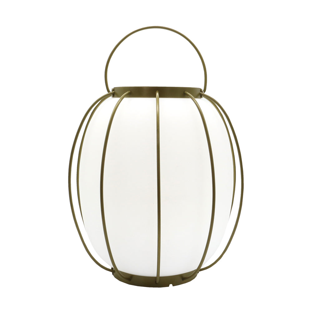 Kabellose Tischlampe mit goldenem Metallgriff LED warmweiß / kaltweiß TULUM H27cm