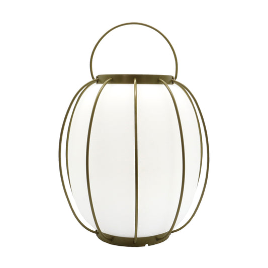 Kabellose Tischlampe mit goldenem Metallgriff LED warmweiß / kaltweiß TULUM H27cm