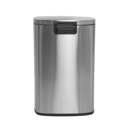 Poubelle de cuisine à pédale 50L Design ADMIRAL en acier Inox brossé avec seau et fermeture douce - REDDECO.com