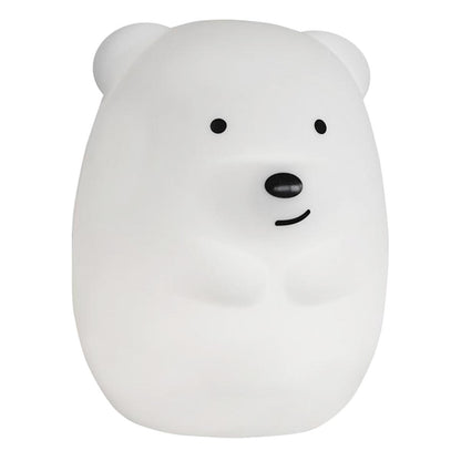 Veilleuse bébé ours sans fil touch souple LED multicolore dimmable TEDDY H19cm - REDDECO.com