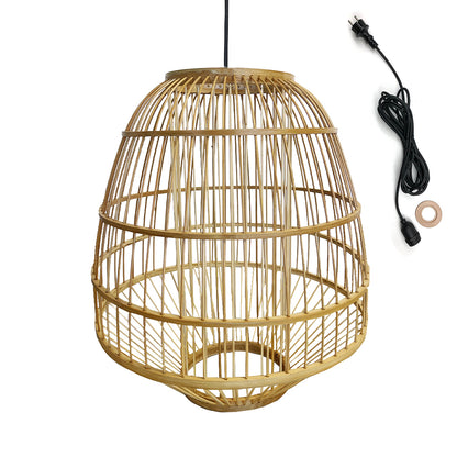 Suspension sur secteur pour l'extérieur MYKONOS OUTDOOR CABLE en rotin naturel style bohème 5m de longueur de câble