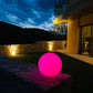 BOBBY ∅30cm dimmbare mehrfarbige schwimmende LED-Funk-Lichtkugel mit Fernbedienung und Induktionssockel