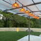 Außenlichtgirlande exotischer Strohschirm 10 warmweiße LED E27 Sockelbirnen HAWAII LIGHT 6m