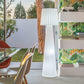 Design-Stehleuchte verdrahtet gewellter Schirm für den Außenbereich leistungsstarke weiße LED-Beleuchtung LADY H110cm E27-Sockel