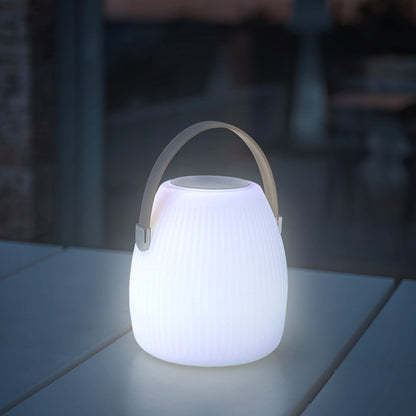 Mini baladeuse musicale bluetooth sans fil LED blanc/multicolore dimmable MINI MAY PLAY H23cm avec télécommande